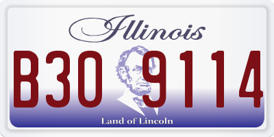 IL license plate B309114