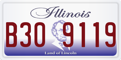IL license plate B309119