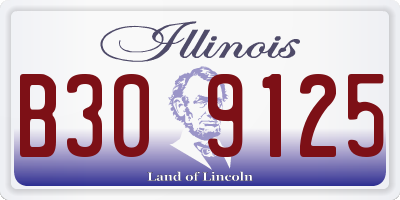 IL license plate B309125