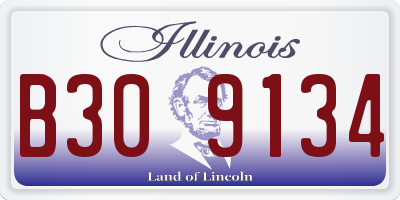 IL license plate B309134