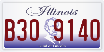 IL license plate B309140