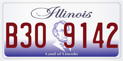 IL license plate B309142