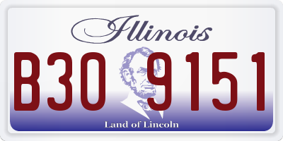 IL license plate B309151