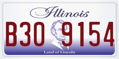 IL license plate B309154