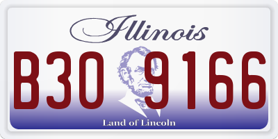 IL license plate B309166