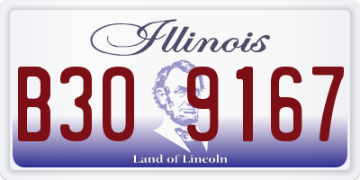 IL license plate B309167