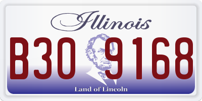 IL license plate B309168
