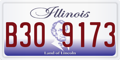 IL license plate B309173