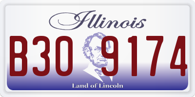 IL license plate B309174
