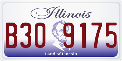IL license plate B309175