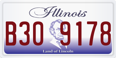 IL license plate B309178