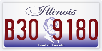 IL license plate B309180