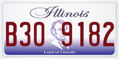 IL license plate B309182