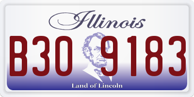 IL license plate B309183