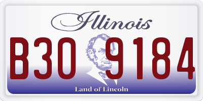 IL license plate B309184
