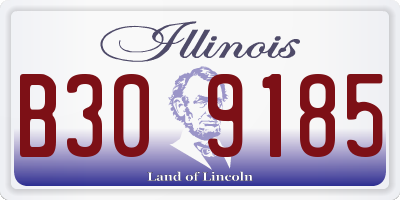 IL license plate B309185