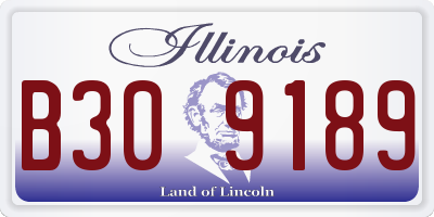 IL license plate B309189