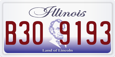 IL license plate B309193