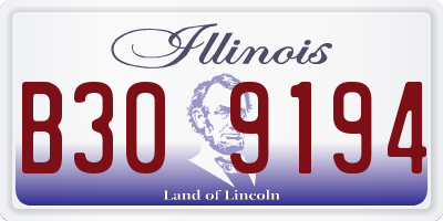 IL license plate B309194