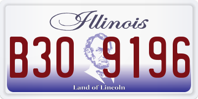 IL license plate B309196