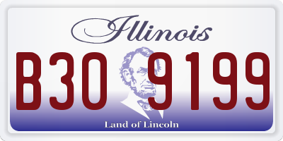 IL license plate B309199