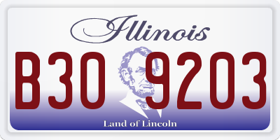 IL license plate B309203