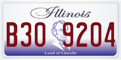 IL license plate B309204