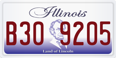IL license plate B309205