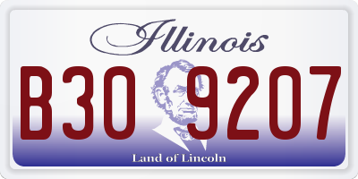 IL license plate B309207