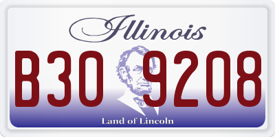 IL license plate B309208