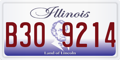 IL license plate B309214