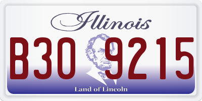 IL license plate B309215