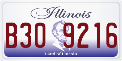 IL license plate B309216