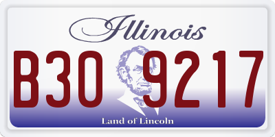IL license plate B309217