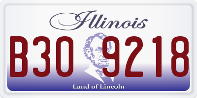 IL license plate B309218