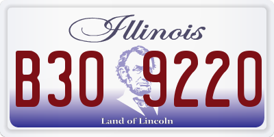 IL license plate B309220