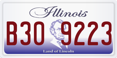 IL license plate B309223
