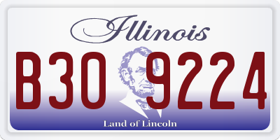 IL license plate B309224