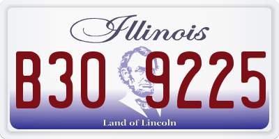 IL license plate B309225