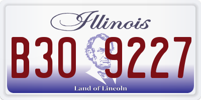 IL license plate B309227