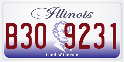 IL license plate B309231