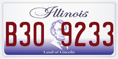 IL license plate B309233