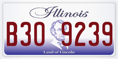 IL license plate B309239