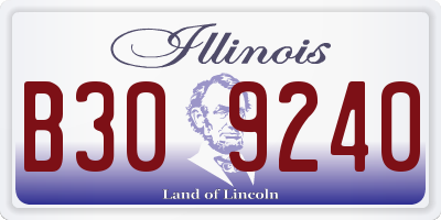 IL license plate B309240