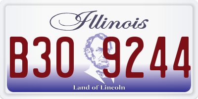 IL license plate B309244