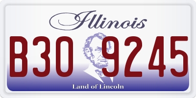 IL license plate B309245