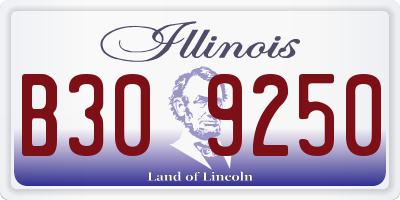 IL license plate B309250