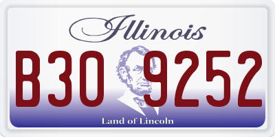 IL license plate B309252