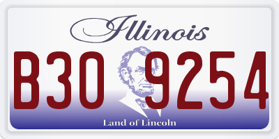 IL license plate B309254