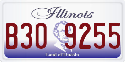 IL license plate B309255
